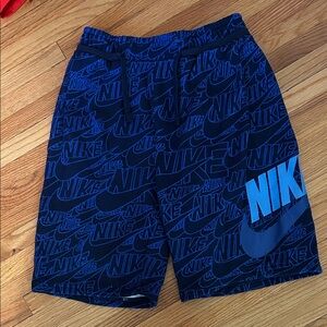 Nike Big kid Navy and Blue Logo Shorts
